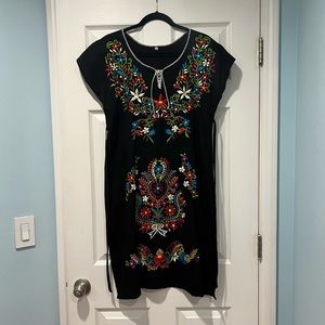 Black Embroided Dress